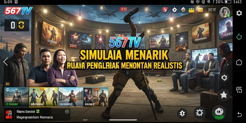 Tampilan gameplay 567TV saat menonton tayangan interaktif yang menyenangkan.