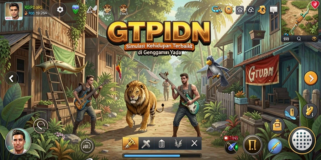 Tampilan gameplay GTPIDN yang menarik dan interaktif.