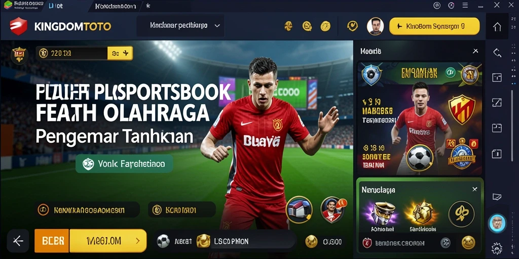 Screenshot utama KINGDOMTOTO menampilkan antarmuka taruhan olahraga yang menarik.