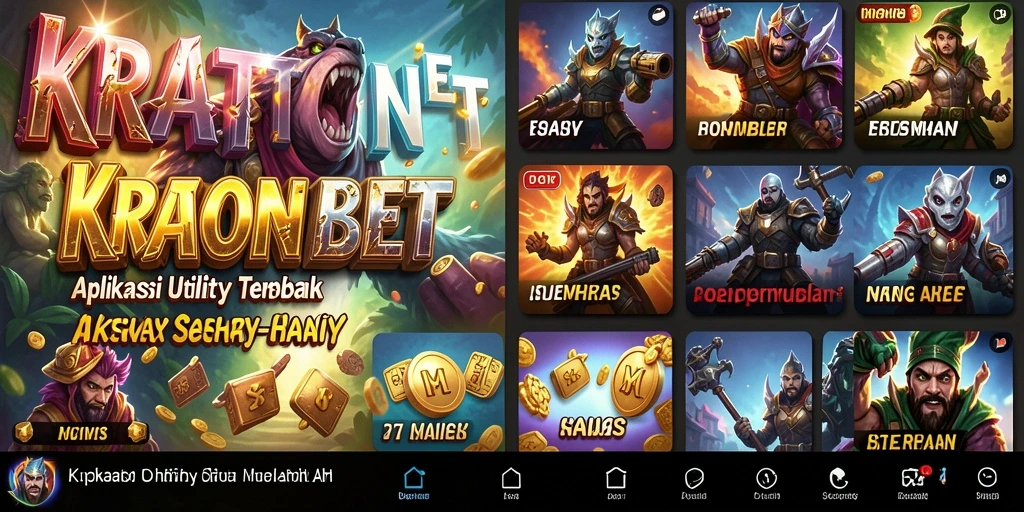 Tampilan antarmuka utama KRATONBET yang sederhana dan fungsional.