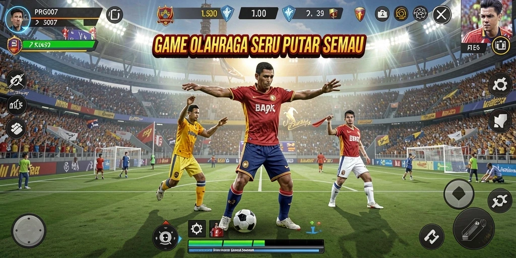 Tampilan gameplay menarik PRG007 dalam pertandingan olahraga yang seru.