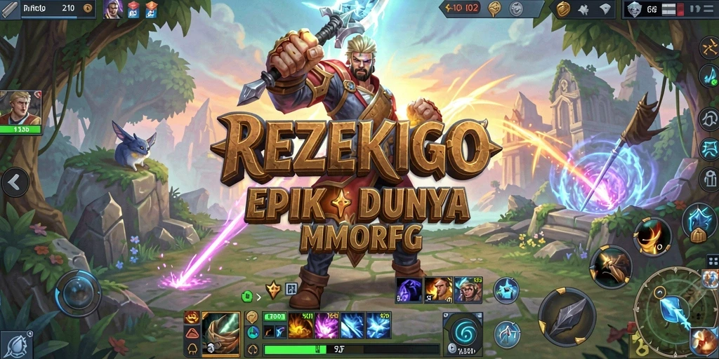 Tampilan gameplay REZEKIGO yang menarik dan penuh aksi di dunia MMORPG.