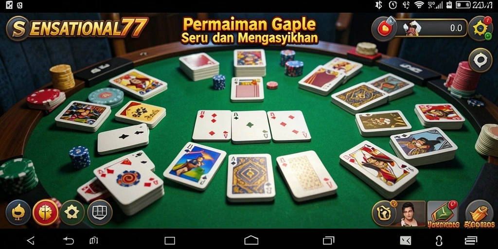Gameplay seru Gaple di SENSATIONAL77 yang bikin ketagihan.