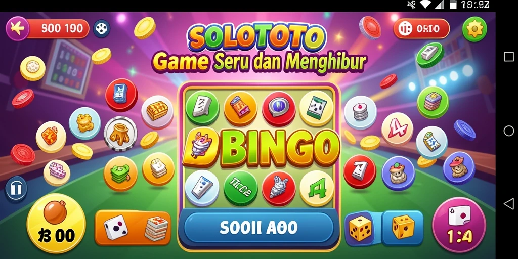 Menampilkan gameplay seru Bingo di SOLOTOTO.