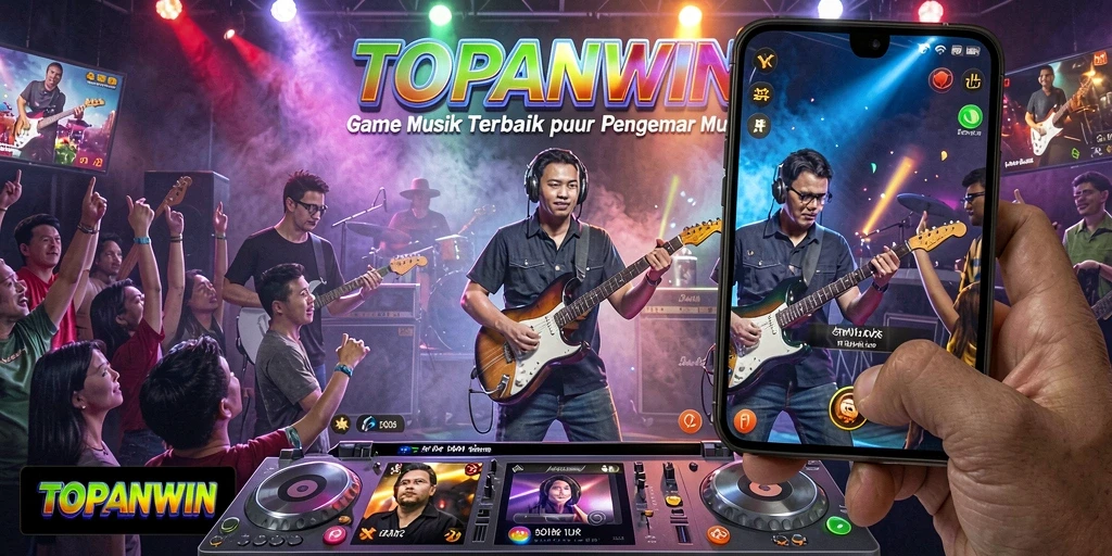 Screenshot TOPANWIN menampilkan gameplay interaktif yang penuh warna.